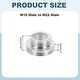 preview thumbnail 8 of 26, Faucet Aerator Adapter, Male to Male Brass Faucet Adapter with Washer for Kitchen Bathroom Sink Water Filter - Silver M16 Male to M22 Male, 10mm Length