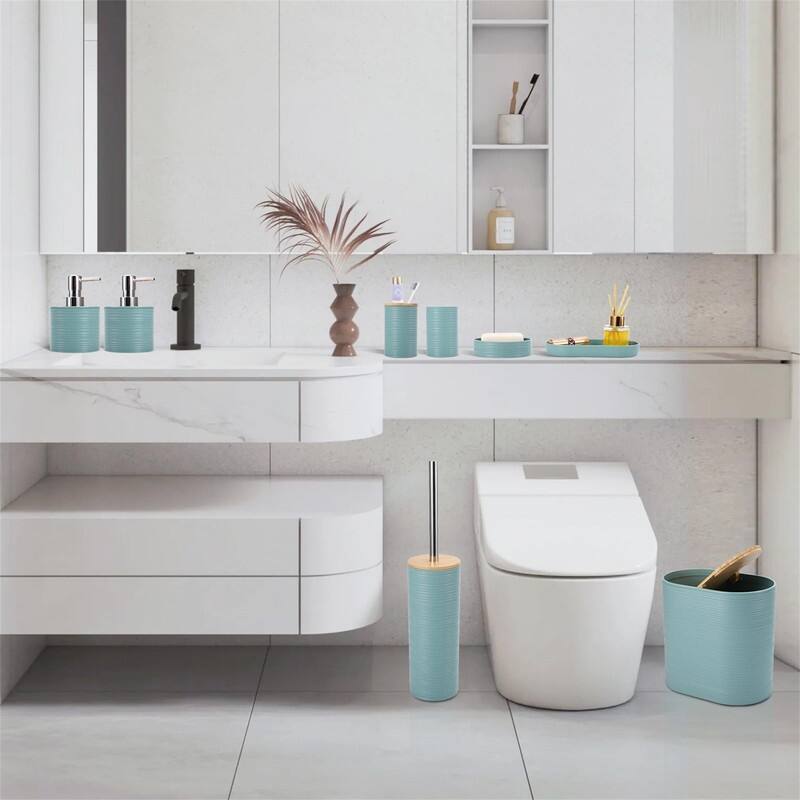 Bathroom Accessories Set with Trash Can - 1 x 1 x 1