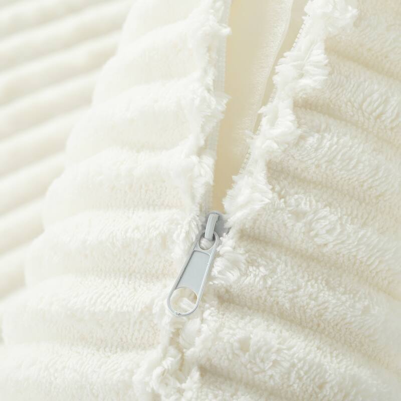 Oversized Double Chaise Lounge Sofa, Comfy Full-Compressed Sleeper Sofa Bed, Corduroy Upholstered Sofa Bed with 2 Pillows