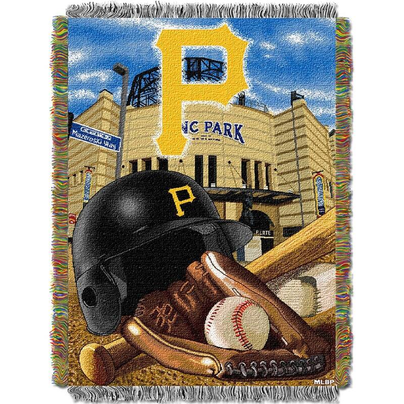 MLB Woven Tapestry Throw Blanket - 48x60 inches - Pittsburgh Pirates