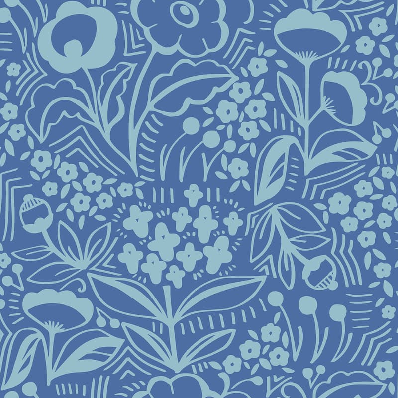 Megan Carter Jeani Blue Peel and Stick Wallpaper