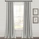 preview thumbnail 16 of 85, Lush Decor Farmhouse Stripe Yarn Dyed Cotton Window Curtain Panel Pair 108" x 42" - Black