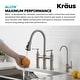 preview thumbnail 5 of 66, Kraus Allyn Traditional 3-Function Bridge Pulldown Kitchen Faucet