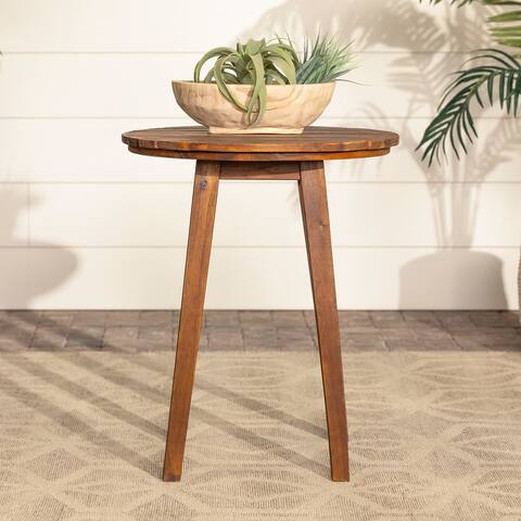 Middlebrook 20-inch Round Acacia Wood Outdoor Side Table