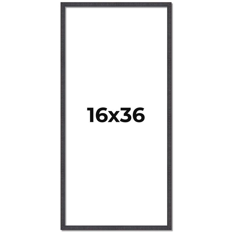 16x36 Frame Brown Solid Wood Picture Frame - Complete Modern Photo