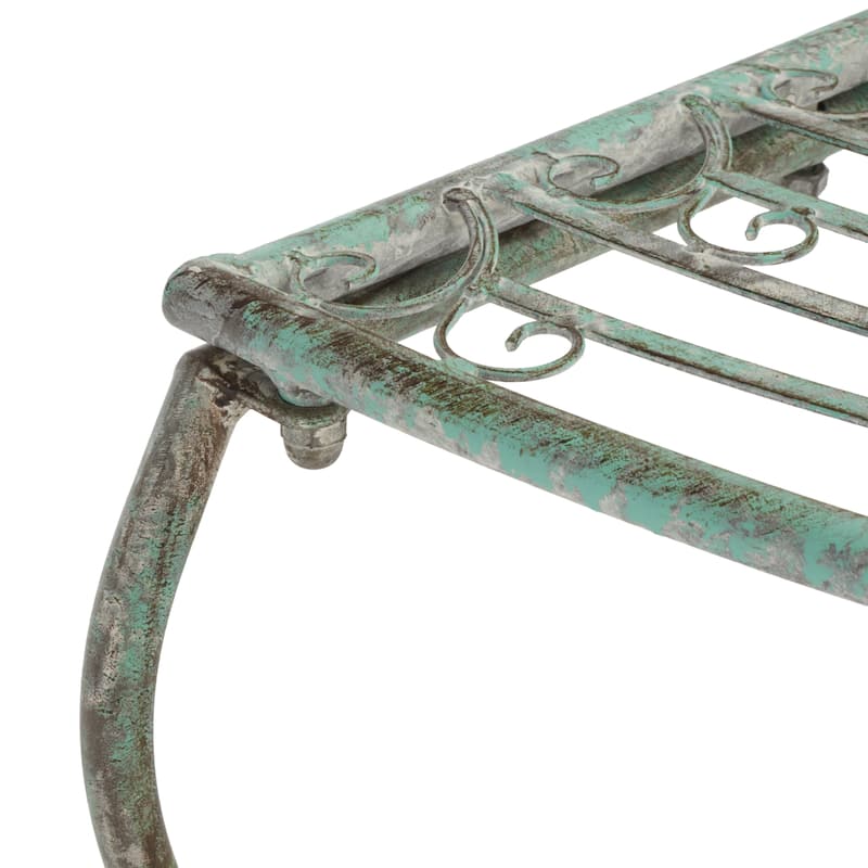 SAFAVIEH Nya Victorian Wrought Iron 50-inch Outdoor Tree Bench - 50 In. W x 24 In. D x 31 In. H - 50"W x 24"D x 31"H