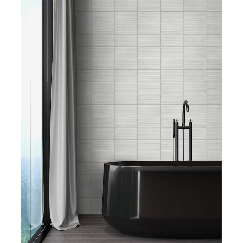 Luxe Haven Rib Tile Peel and Stick Wallpaper