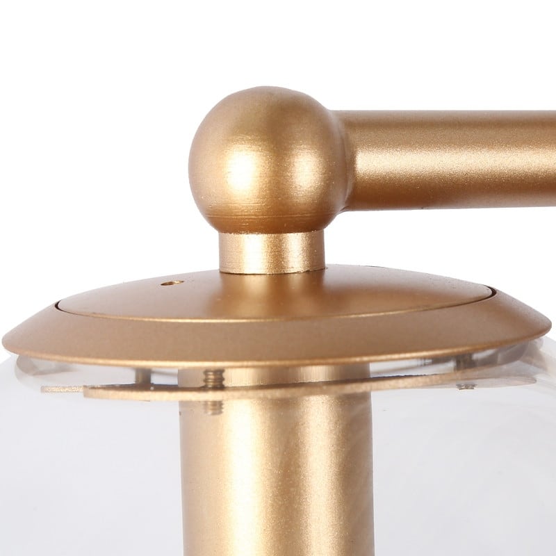 Koini Modern mid-century Gold 4-light Bathroom Vanity Light with Glass Globe Wall Sconce - L 29.5"* W 7"* H 8"