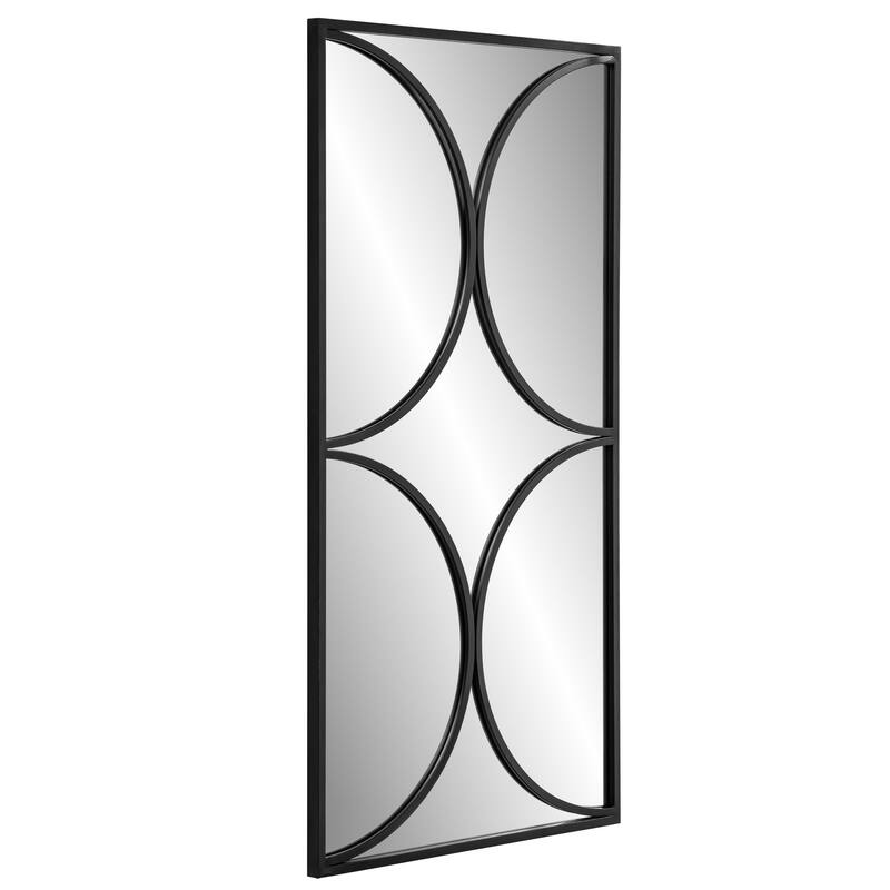 47.2" Modern Decorative Wall Mirror - Antique Black