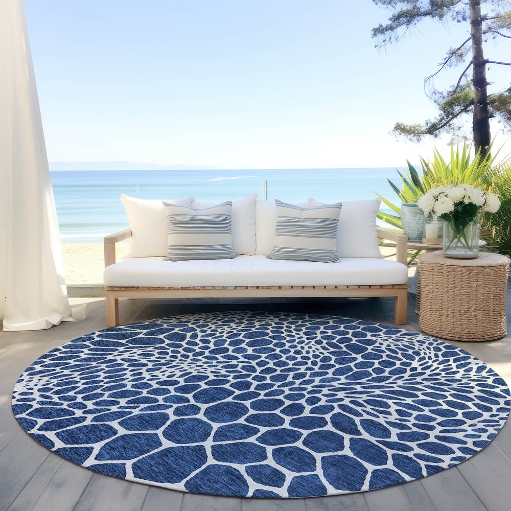 Machine Washable Indoor/ Outdoor Chantille Animal Print Rug