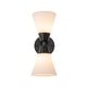 preview thumbnail 8 of 16, 2-Light Hourglass Shaped Glass Wall Sconce
