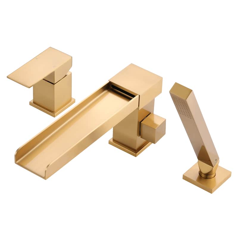 Single-Handle Deck-Mount Tub Faucet - Gold