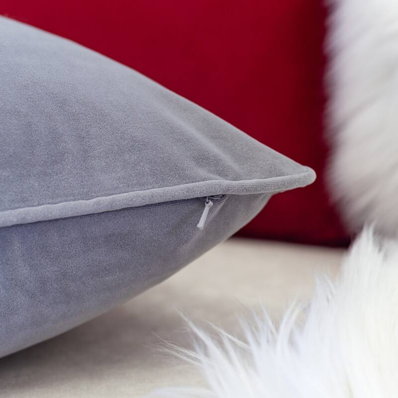 Elisa Velvet 20" Square Decorative Throw Pillow 2PK