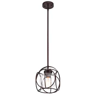 1-light Oil Rubbed Bronze Hanging Pendant