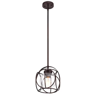 1-light Oil Rubbed Bronze Hanging Pendant
