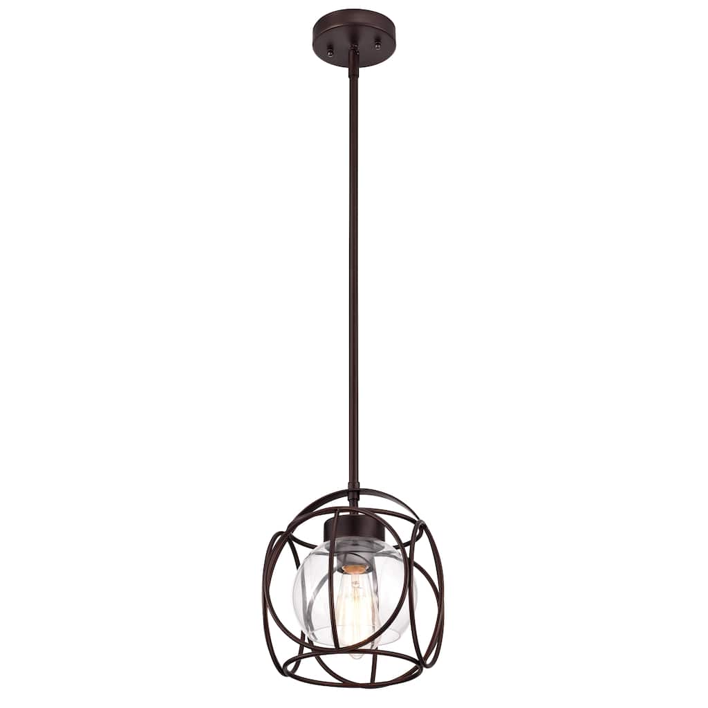 1-light Oil Rubbed Bronze Hanging Pendant