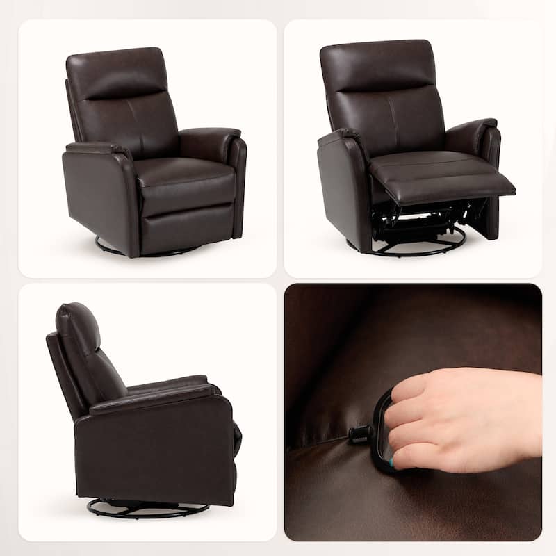 Fabric Recliner Sofa Chair Swivel Rocking Footrest-Single Seat for Living Room