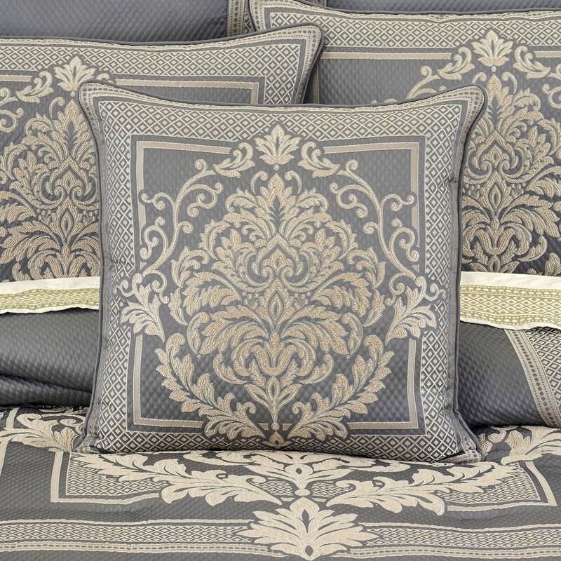 J. Queen New York Excelsior 20" Square Decorative Throw Pillow - Accent - Polyester - French Blue