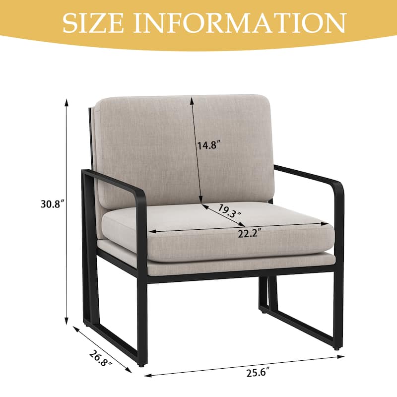 Accent Chairs, Living Room Chairs Linen Arm Chair Accent Chairs for Living Room