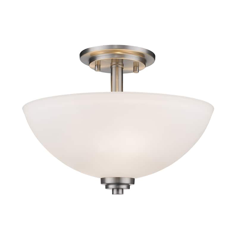 Bellevue ZCF11603 Pauline 3 Light 16" Wide Semi-Flush Ceiling Fixture - Brushed Nickel