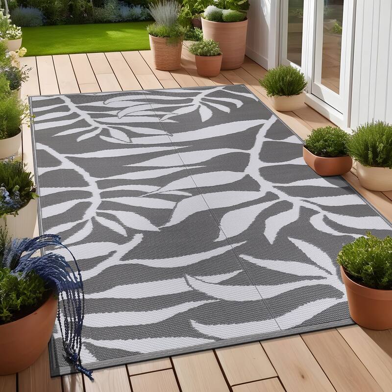 Beverly Rug Reversible Mats Plastic Outdoor Rug for Camping, Patio, Backyard, RV, Picnic, Deck