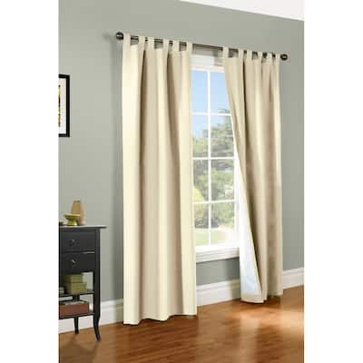 ThermaLogic Weathermate Insulated Cotton Tab Top Curtain Panel - Pair