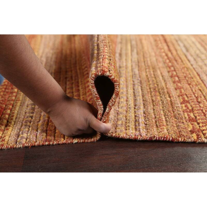 Striped Gabbeh Kashkoli Oriental Wool Area Rug Handmade Bedroom Carpet - 6'0" x 8'10"
