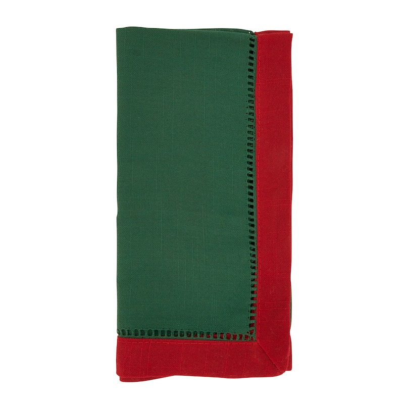 Classic Charm Two-Tone Hemstitch Napkin (Set of 12) - Set of 12