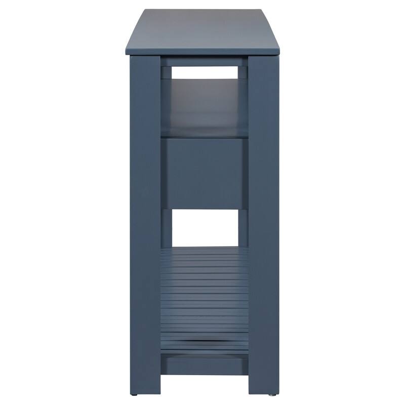 Modern 62'' Console Table Sofa Entryway Table with 4 Drawers and 2 Shelves, Wood Kitchen Buffet Cabinet Sideboard, Accent Table