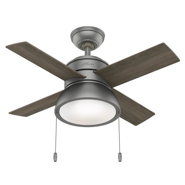 Hunter 36 Loki Ceiling Fan With Led Light Kit And Pull Chain Overstock