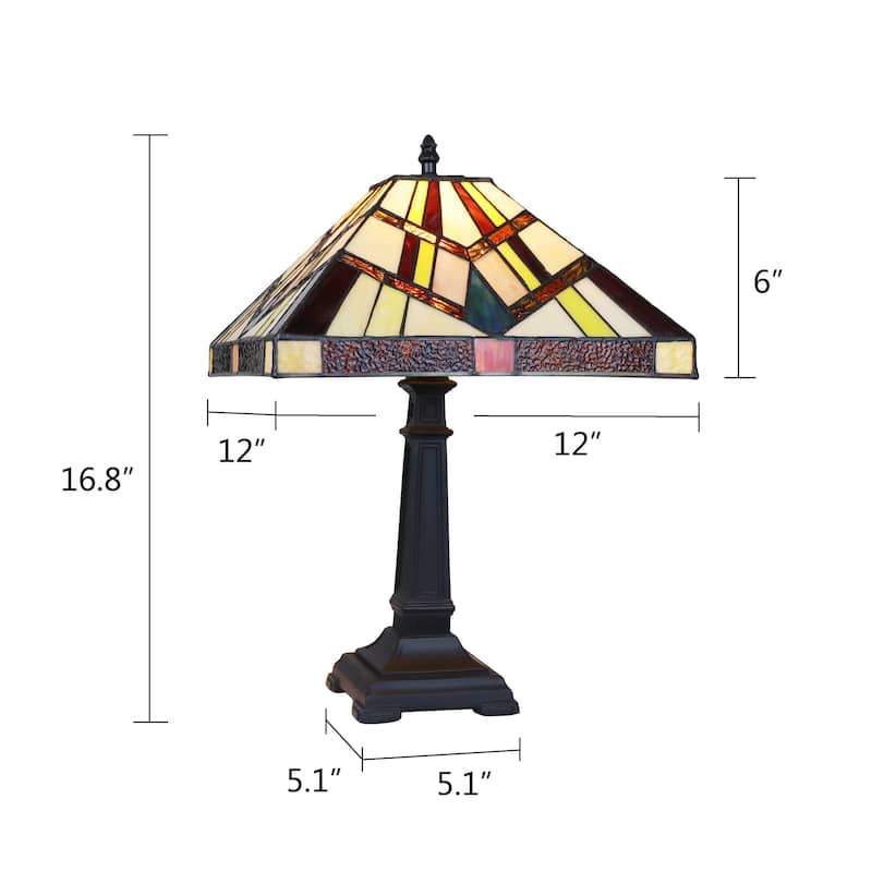 Tiffany Style Mission Design 1-light Blackish Bronze Table Lamp