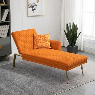 Colorful Velvet Sofa Accent Sofa Adjustable Loveseat Sofa with Metal Feet