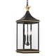 preview thumbnail 1 of 5, Crystorama Lighting Group SIM-805 Simpson 3 Light 10" Wide Outdoor Matte Black / Textured Gold