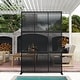 preview thumbnail 5 of 166, Outdoor Privacy Screen with Stand for Patio Garden Metal Fence Black - 017-Plastic