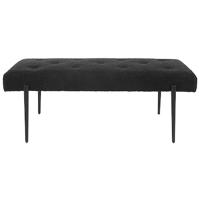 Uttermost Olivier Modern Black Bench - 50"W X 19"H X 20"D