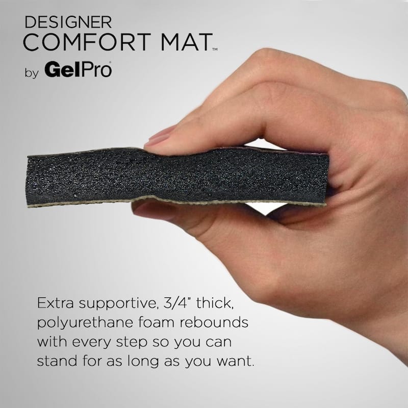 Designer Comfort Grasscloth Anti-Fatigue Kitchen Mat