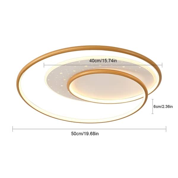 51W Dimmable LED Flush Mount Ceiling Light Fixture with Remote Control ...