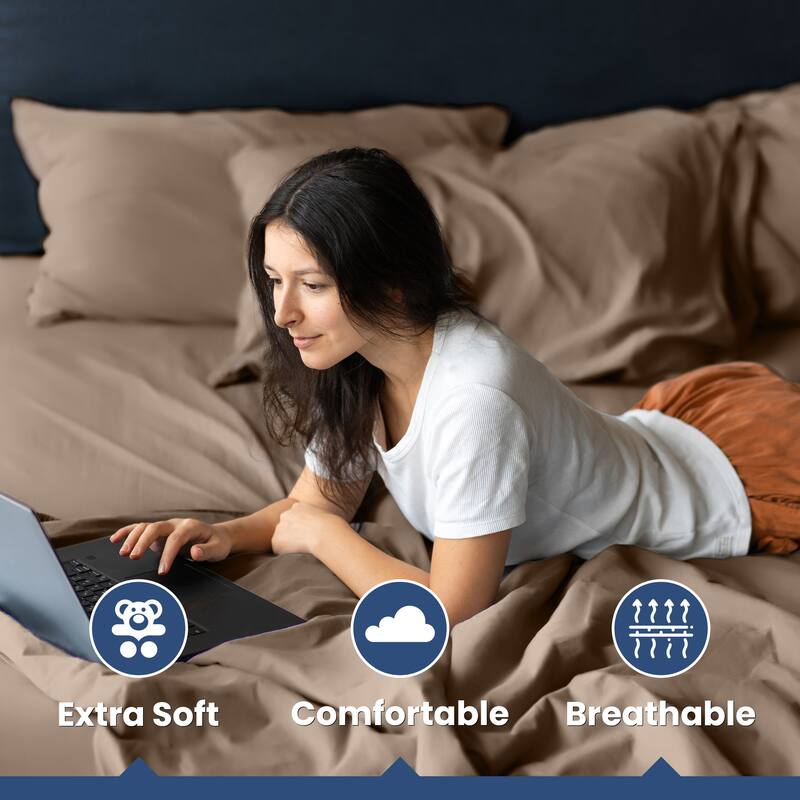 Martex 400 TC 100% Cotton Sateen, Deep Pocket, Silky Soft Sheet Set