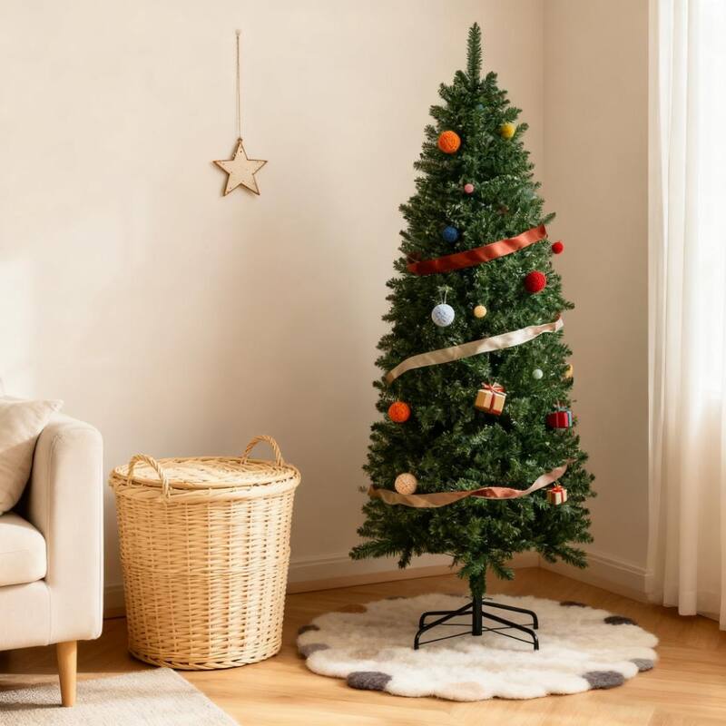 Christmas Tree with Realistic Branch Tips,Artificial Christmas Tree for Indoor, Home, Holiday - Green - Green