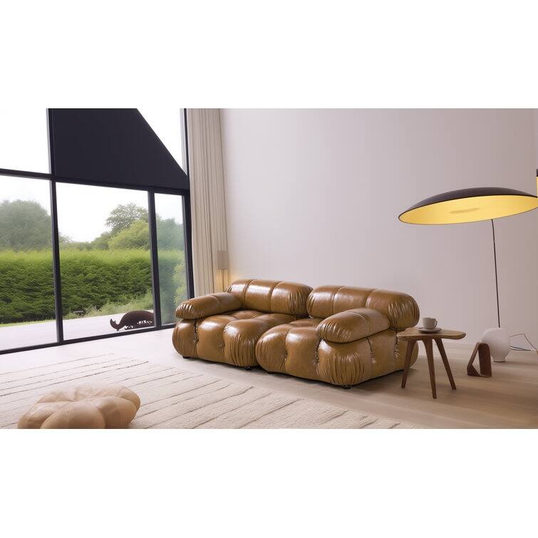 Daejuan 3 Pieces Faux Leather Sectional