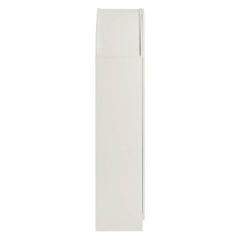 Dahlia 78 Inch Fluted and Scalloped Arched Storage Cabinet