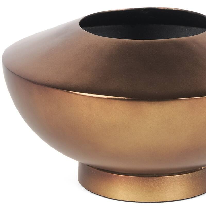 5" Antiqued Bronze Metal Table Vase - 8.25