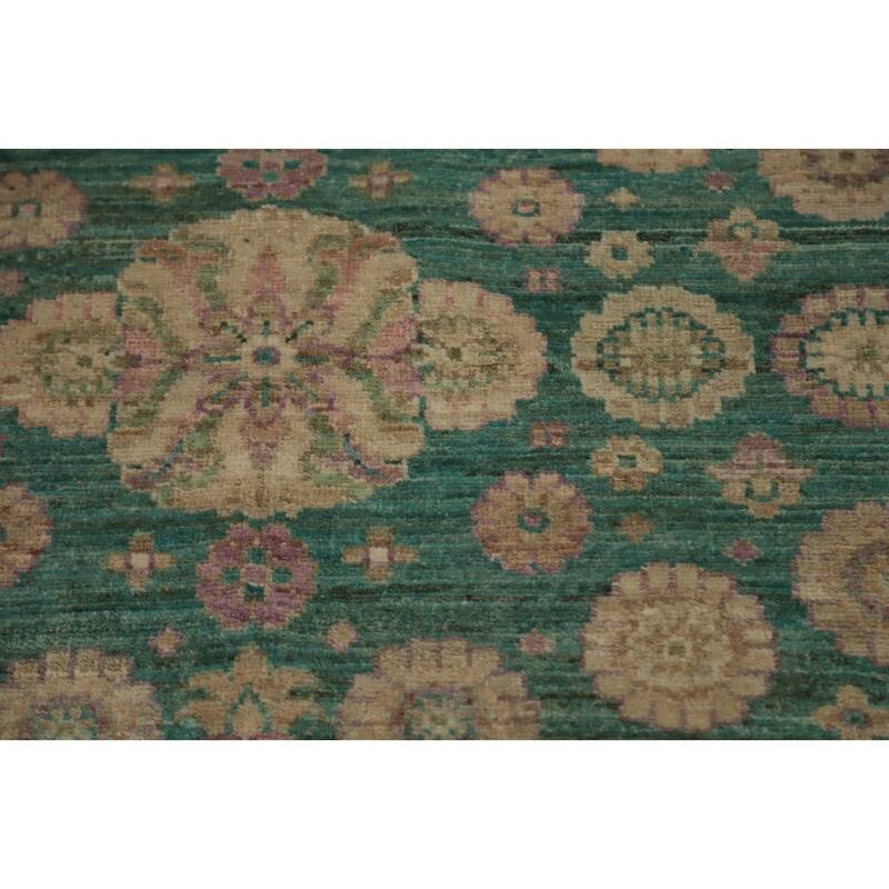 Hand Knotted Oriental 100% Wool Carpet Traditional Floral Brown Ziegler Area Rug - 9' 9'' X 8' 1''
