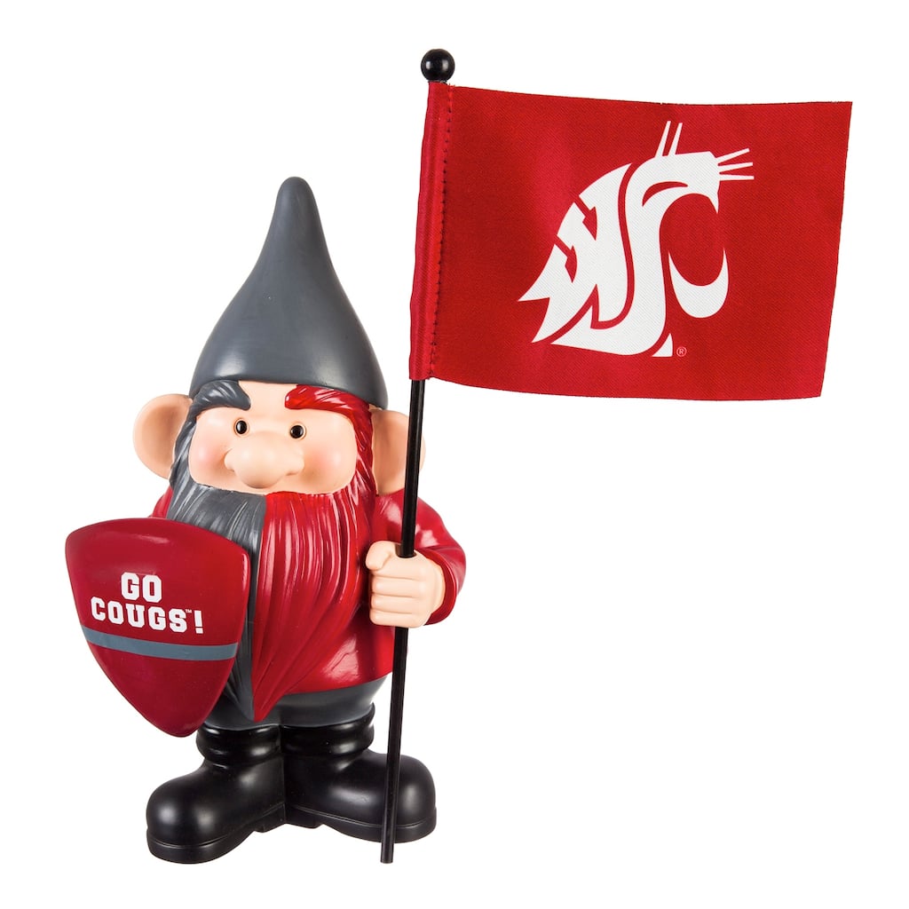 Washington State University, Flag Holder Gnome - 10"