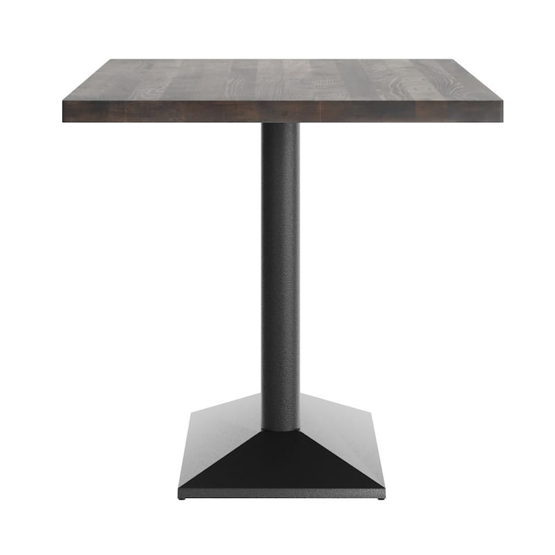 Rectangular Solid Wood Tabletop w/ 27" x 15" Two-Column Dining Height Table Base - 30"W x 48"D x 29.5"H