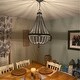 preview thumbnail 26 of 29, Cauhu 4-light Farmhouse Coastal Beaded Empire Chandelier for Dining Room - 16'' W x 16'' D x 27'' H