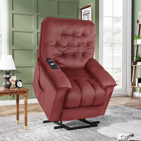 Modern Power Lift Chair Soft Velvet Recliner Living Room Sofa Chair