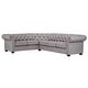 preview thumbnail 13 of 15, Knightsbridge Chesterfield Sectional by iNSPIRE Q Artisan Grey Linen