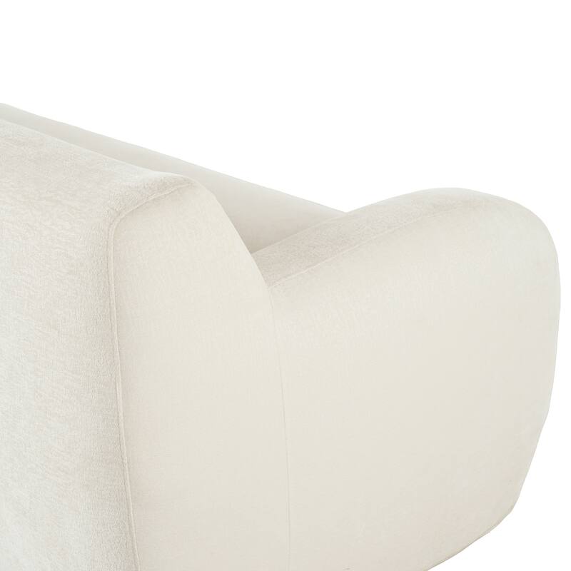 3-Seater Minimalist Compression Sofa, 81.5" Polyester Fabric Casual Sofa for Livingroom Extra Large Curved Sofa