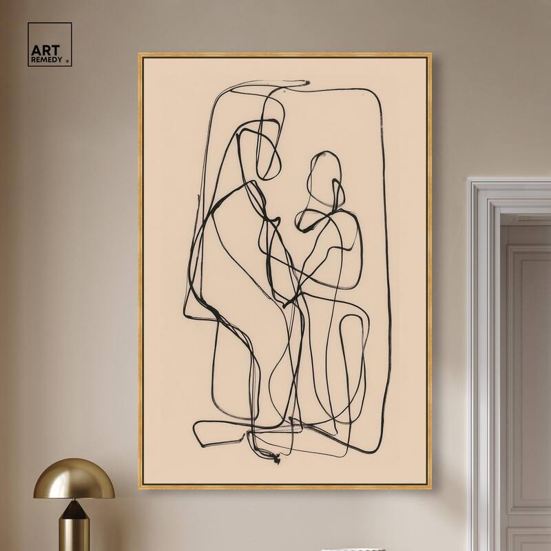 Embrace of Lines II Canvas by Art Remedy